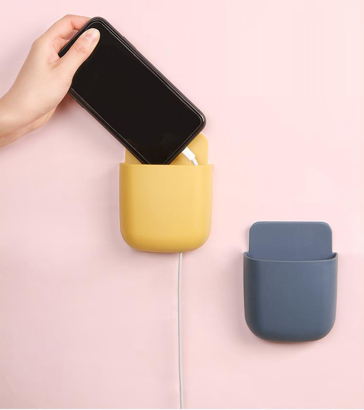 Hộp treo sạc điện thoại, kệ treo remote, đồ dùng dán tường đa năng tiện lợi giúp không gian gọn gàng, ngăn nắp