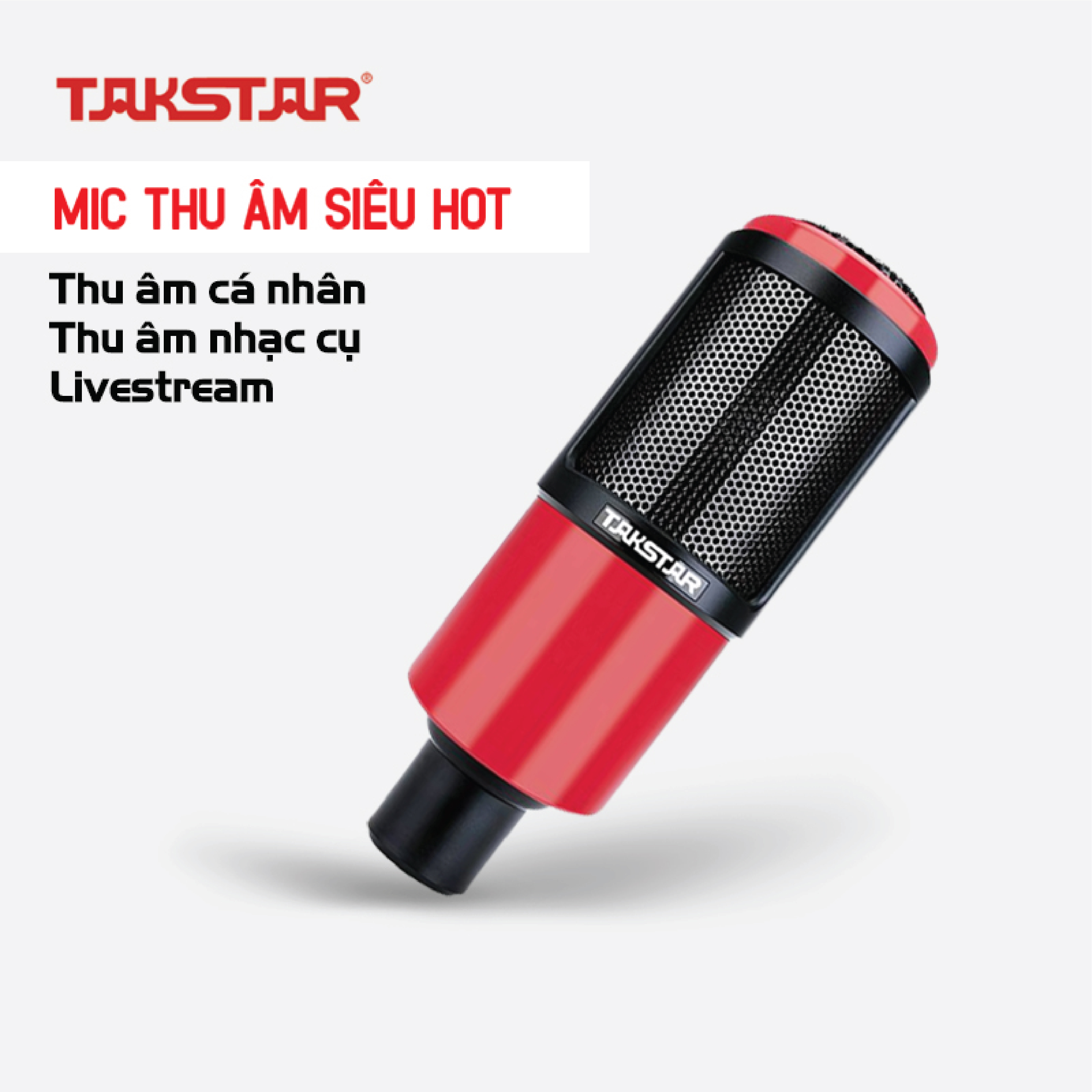 Mic thu âm Takstar PC-K320 [HÀNG CHÍNH HÃNG] - Micro hát karaoke - Mic livestream PC K320 - Mic PC K320 Takstar