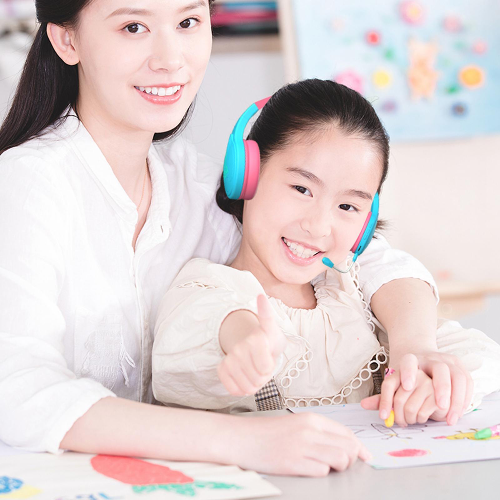 Kids Headset Noise Canceling Folding Design Headphones for Library Children