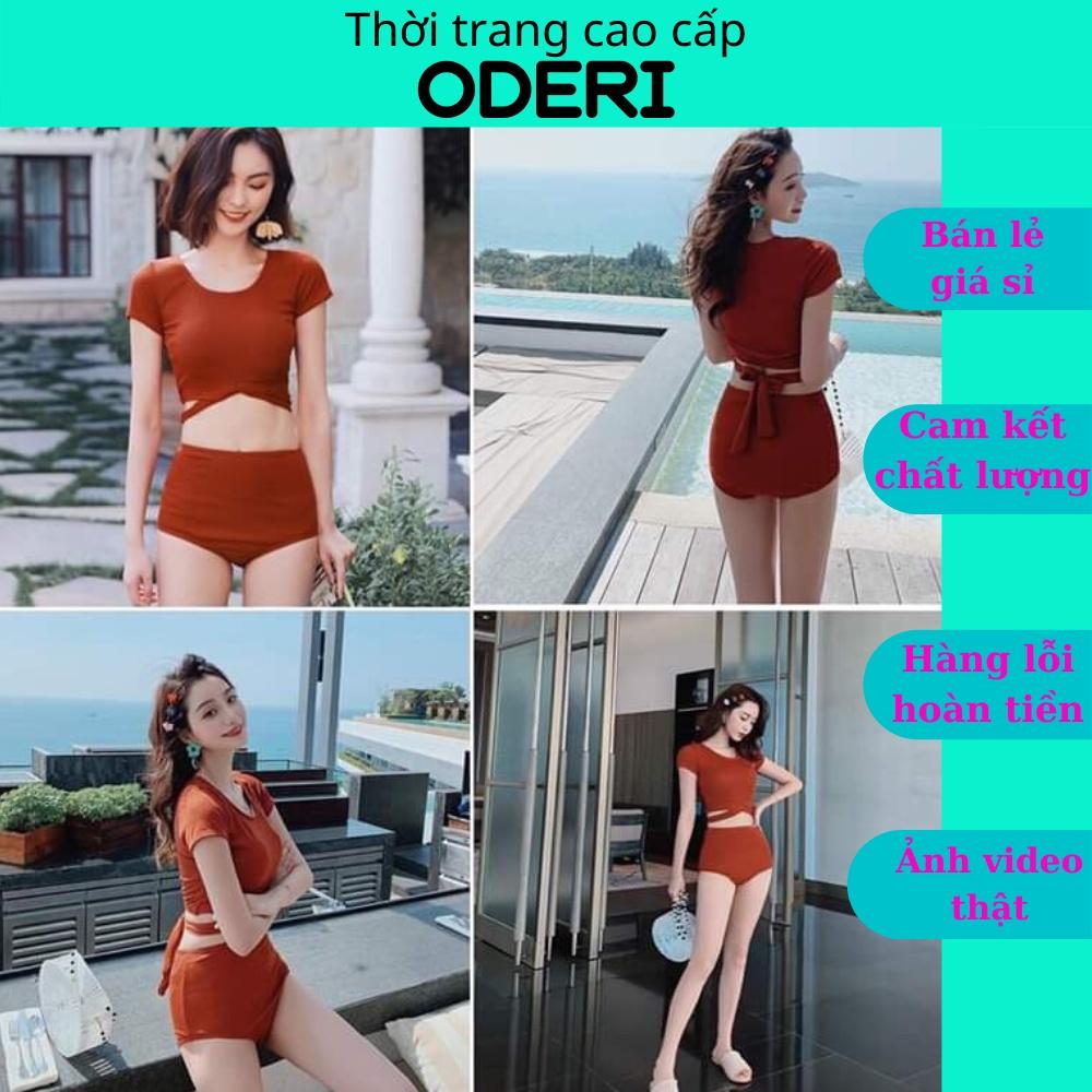 Bikini, Đồ Bơi Đi Biển Hai Mảnh Cam Hàn Quốc ODERI HM-018