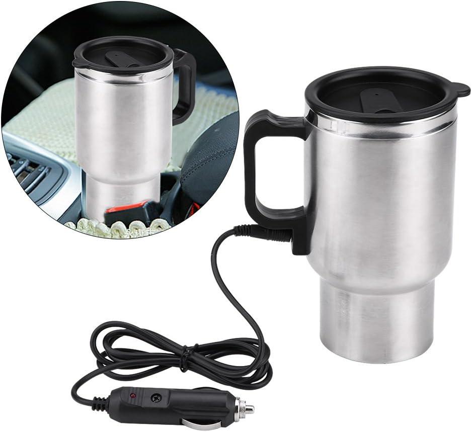 Cúp điện-12V 450ml bằng thép không gỉ + pp Cúp sưởi ấm du lịch cách nhiệt trong chân không chất lượng cao