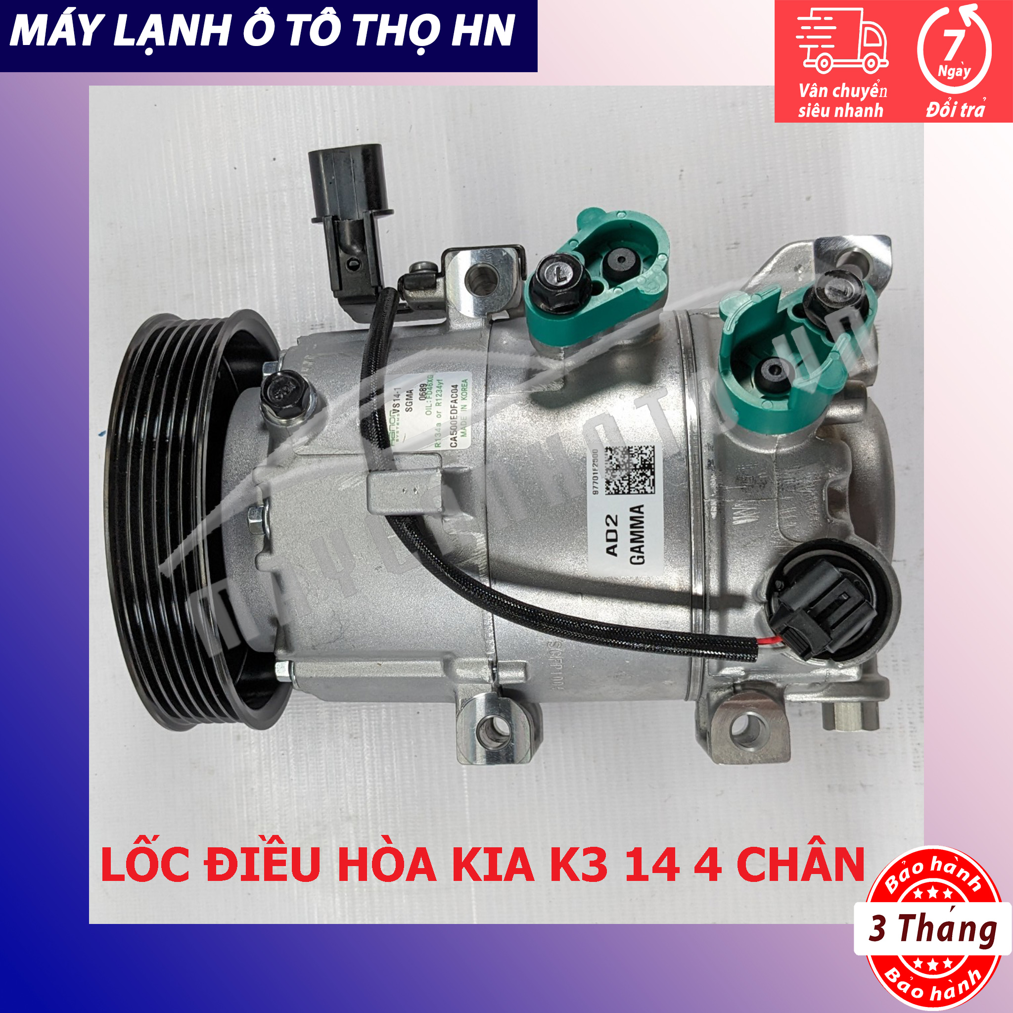 Lốc điều hòa Hyundai Elantra / Kia K3-Cerato 2014 2015 2016 Hàng Hàn Quốc 14 15 16 97701-A5502/A7600