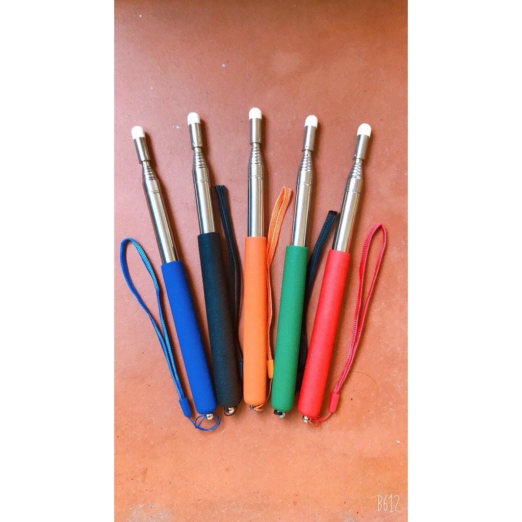 Que chỉ bảng - Que chỉ bản đồ Inox có dây đeo , đầu bọc nỉ mềm, tay cầm bằng nhựa, Giáo cụ dạy học cho giáo viên