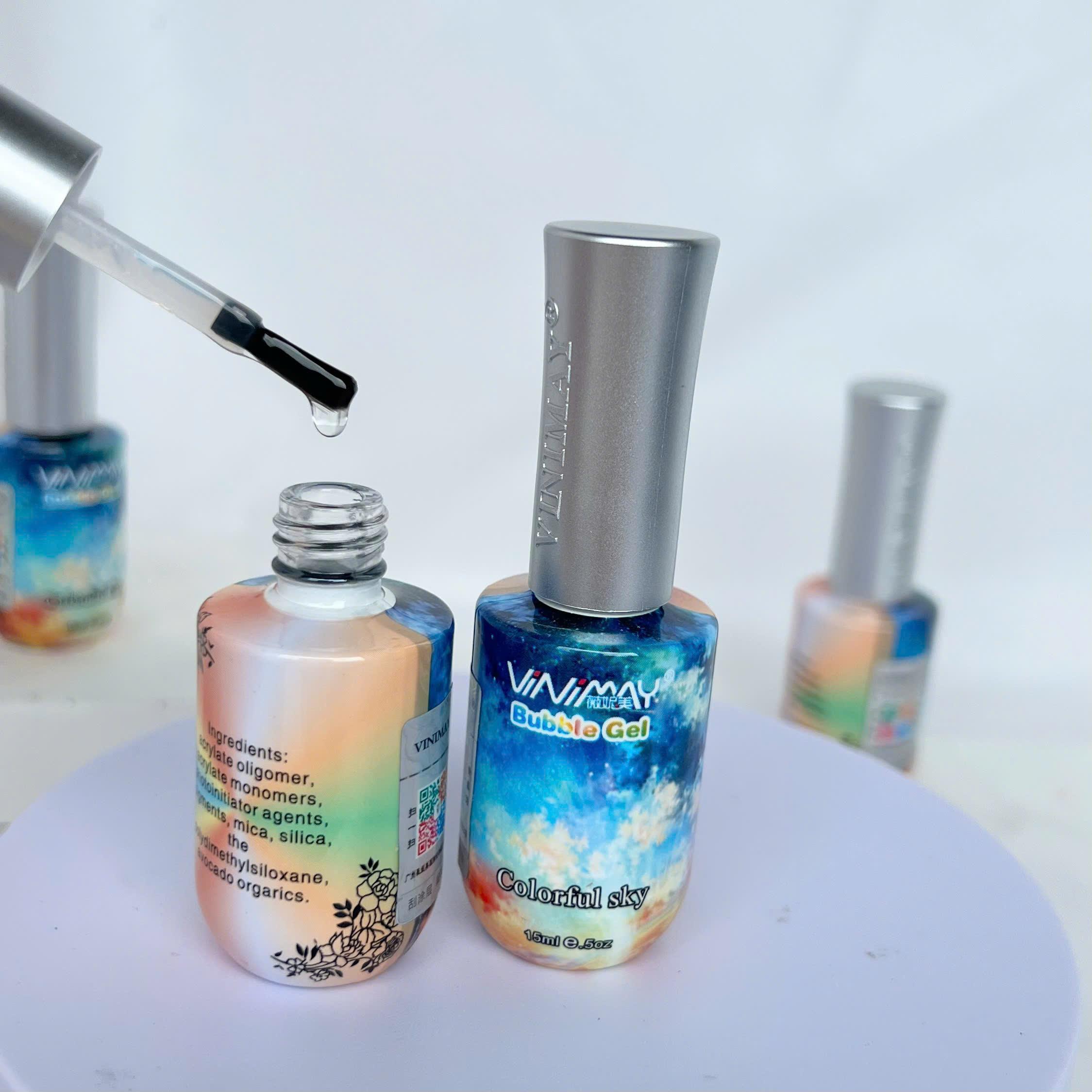 Top Loang Vinimay Cao Cấp Chai 15ml Làm Nail, Sơn Gel Tạo Hiệu Ứng Mây Nước 3D Cho Móng Đẹp Lung Linh