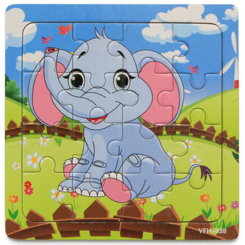 Set 4 bộ ghép hình cơ bản cho bé 3-6 tuổi 16 miếng-mix mẫu ngẫu nhiên