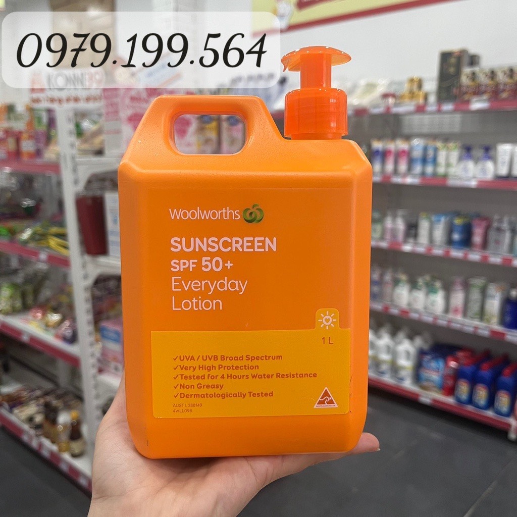 Kem Chống Nắng Woolworths Everyday Sunscreen SPF 50+ 500ml - 1000ml