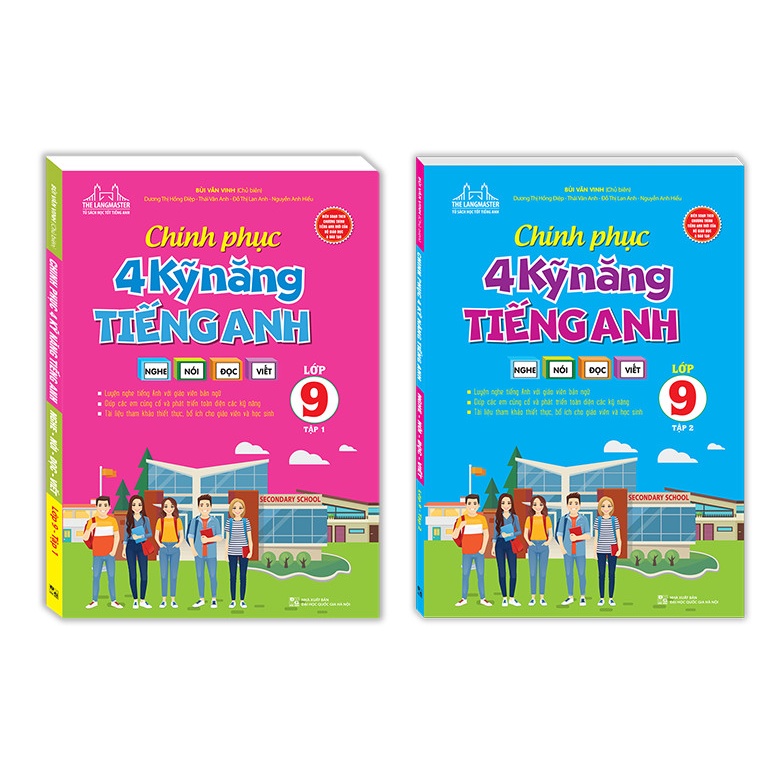 Sách - Combo 2C Chinh Phục 4 Kỹ Năng Tiếng Nghe - Nói - Đọc - Viết Lớp 9