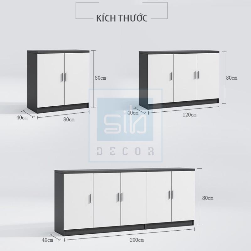 Tủ Gỗ Để Hồ Sơ, Tài Liệu Nhiều Cánh Phù Hợp Cho Văn Phòng SIB Decor