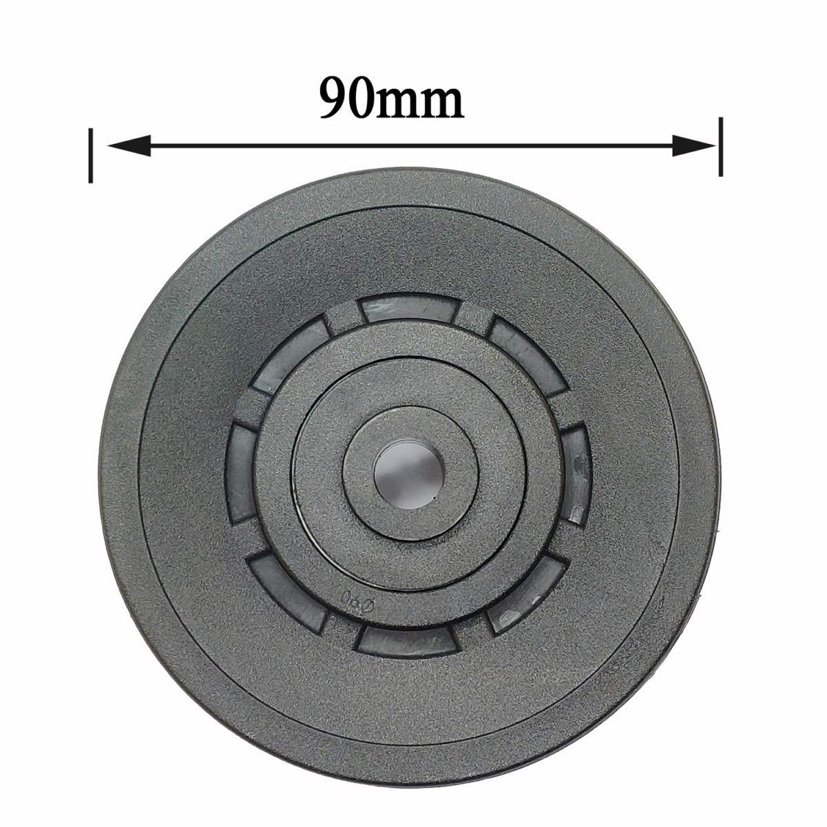 Ròng rọc nâng tạ nylon chịu lực 90mm, Bánh xe cáp ròng rọc vạn năng cho thiết bị tập thể dục, Vòng bi ròng rọc Sử dụng trong gia đình cho Cửa nhà để xe 6 chiếc