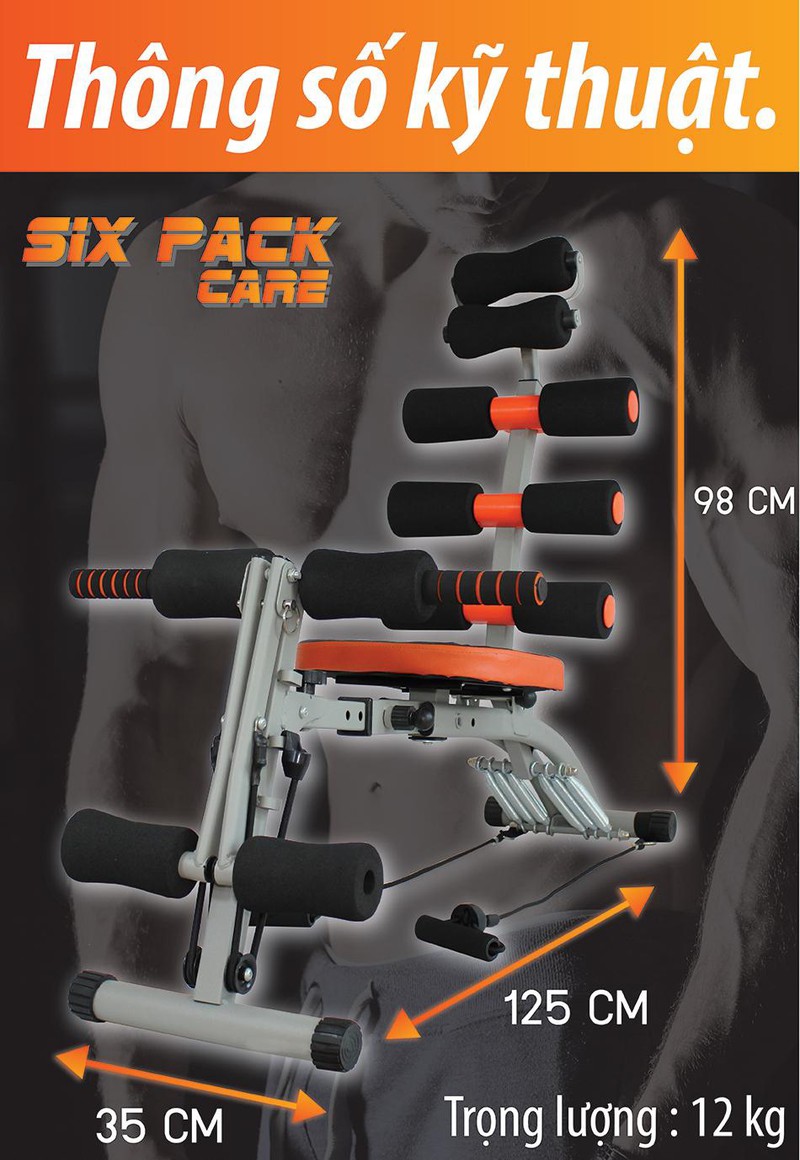 Máy Tập Cơ Bụng Đa Năng Cải Tiến New Six Pack Care KM2017