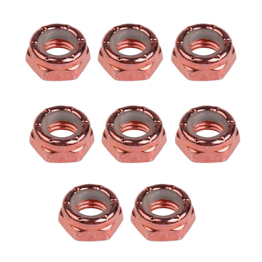 16pcs 2 Colors Skateboard Truck Wheel Axle Screw Nuts