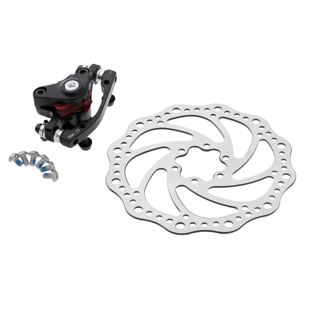 2xBike Disc Brake Rotor Mechanical Caliper 160mm Cable Set Front Caliper Rotor