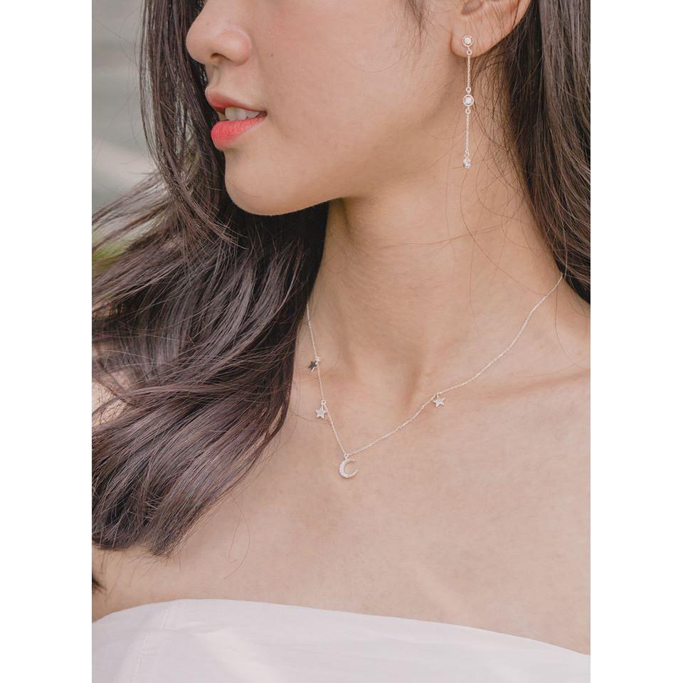 Vòng cổ bạc Blingit trăng và sao BIVC056