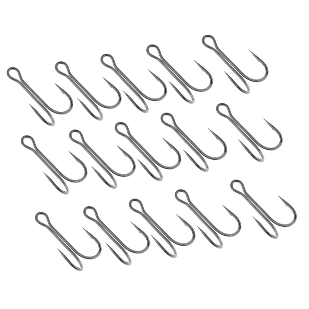 10pcs Dual Double Fishing Hooks High Carbon Steel Frog Toad Lure Hook 1-0