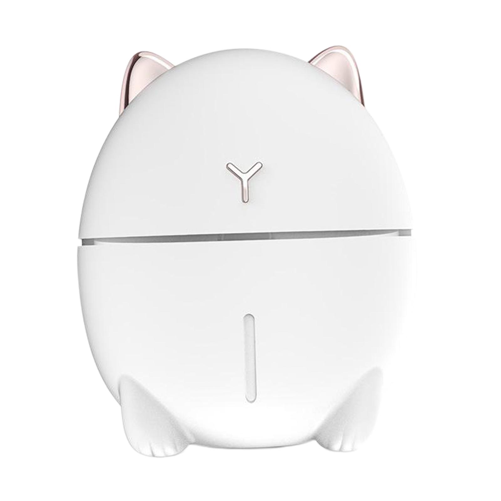 Warm Light LED Mini Air Humidifier 200ml for Desktop Study Living Room White