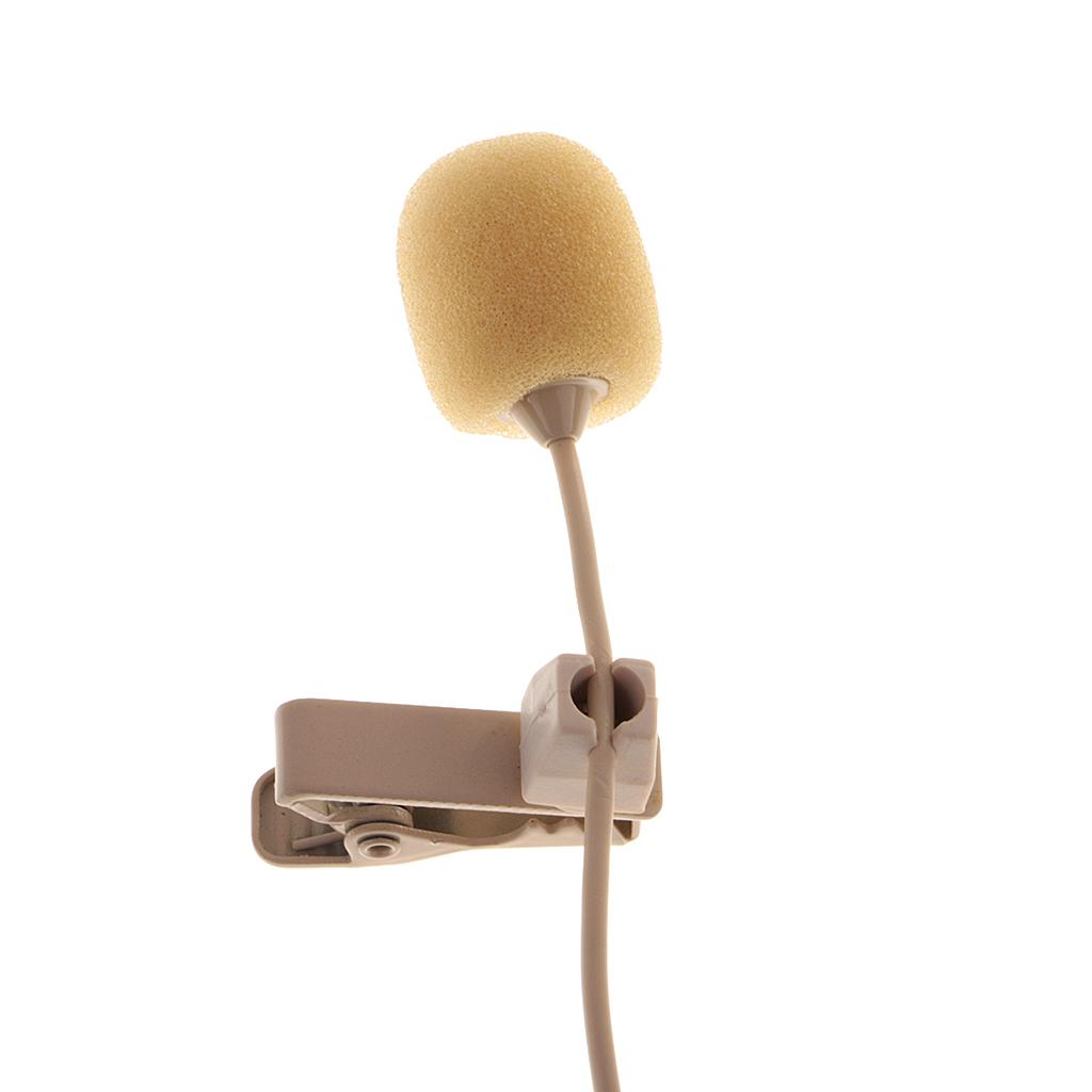 3.5mm Plug Mini Clip Microphone Mic For iPhone SmartPhone Recording Beige