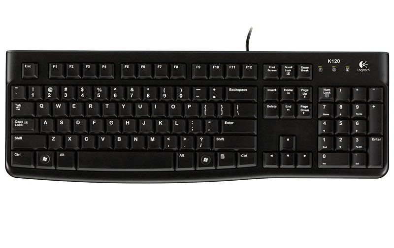 Bàn phím Logitech có dây K120-Hàng chính hãng