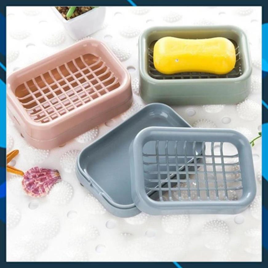 Khay Để Xà Phòng Hai Tầng Bằng Nhựa Tiện Dụng Cho Nhà Tắm