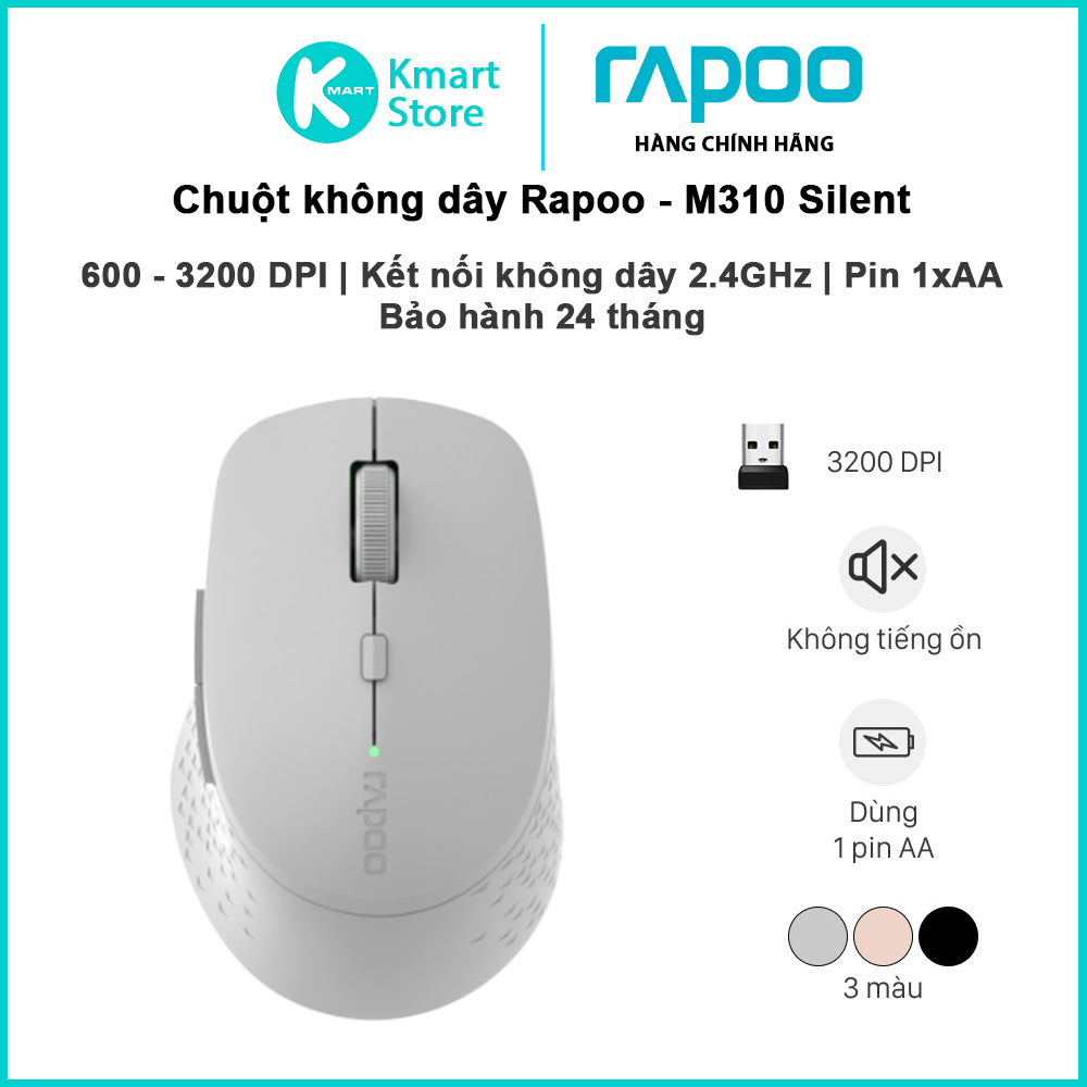 Chuột Không Dây Rapoo M310 Silent - Hàng Chính Hãng