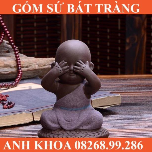 Tượng 3 không (không nghe,không thấy,không nói) - Gốm sứ Bát Tràng Anh Khoa