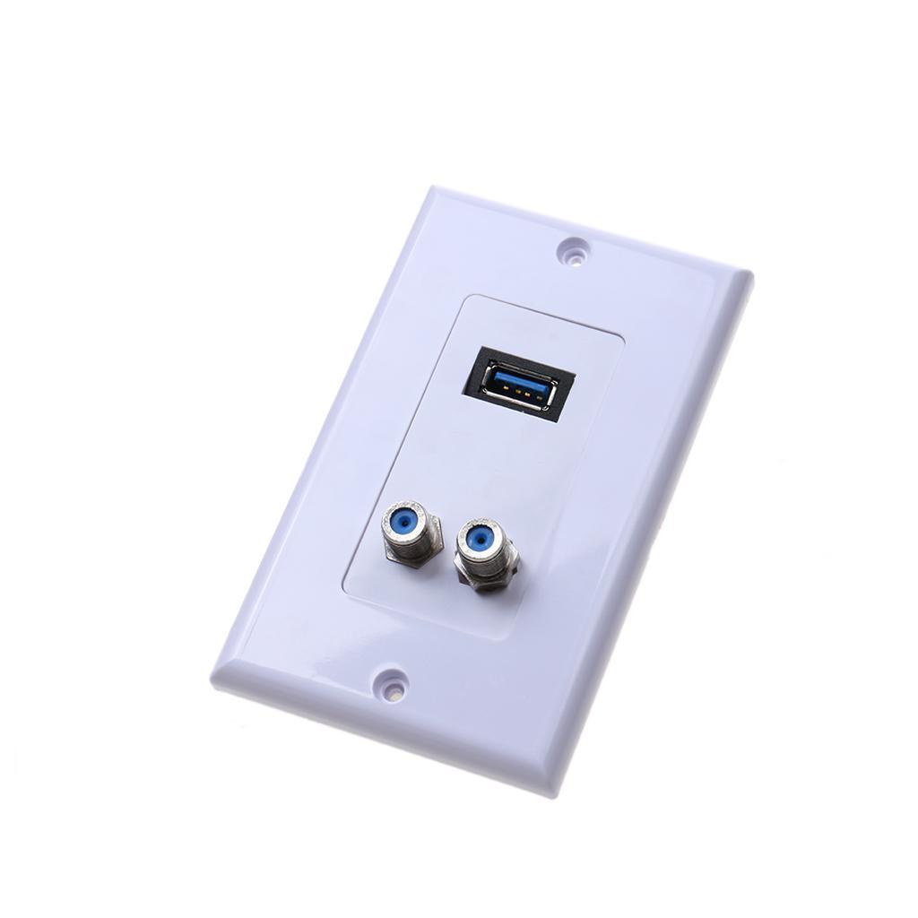 USB 3.0 VGA Component Composite Audio Video Wall Face Plate Panel