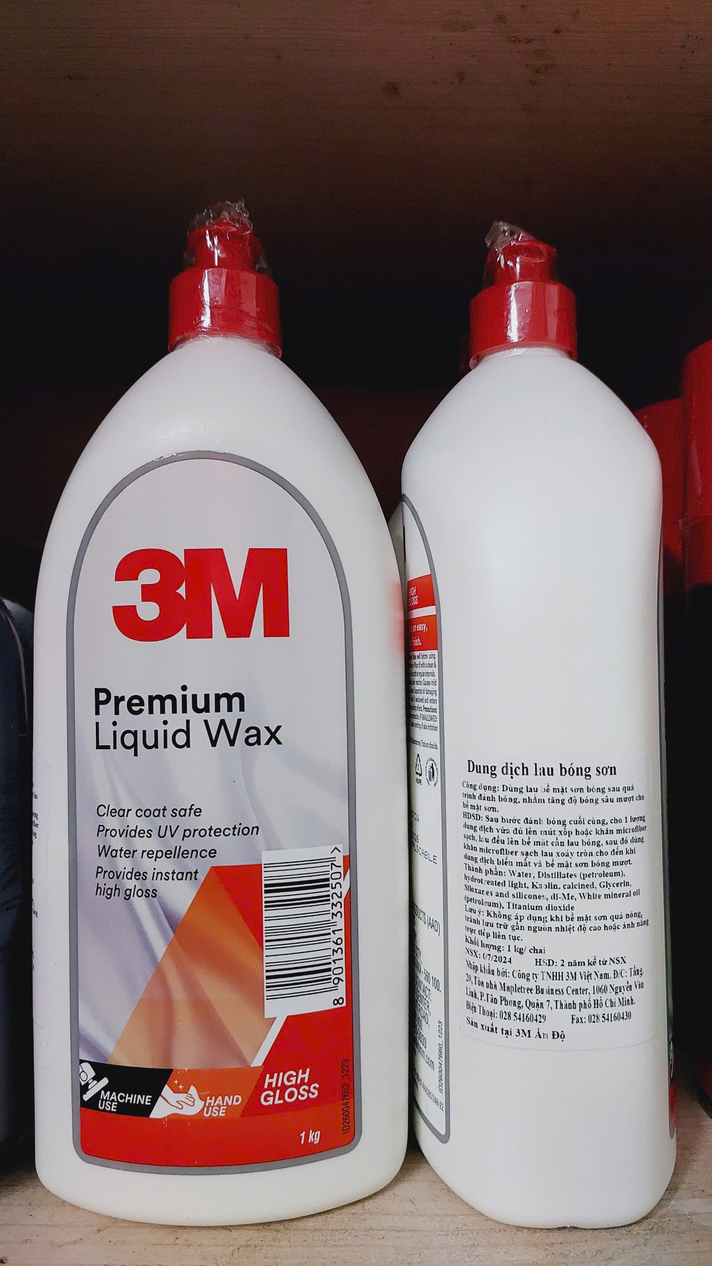 Sáp đánh bóng sơn xe 3M Premium Liquid Wax 1kg