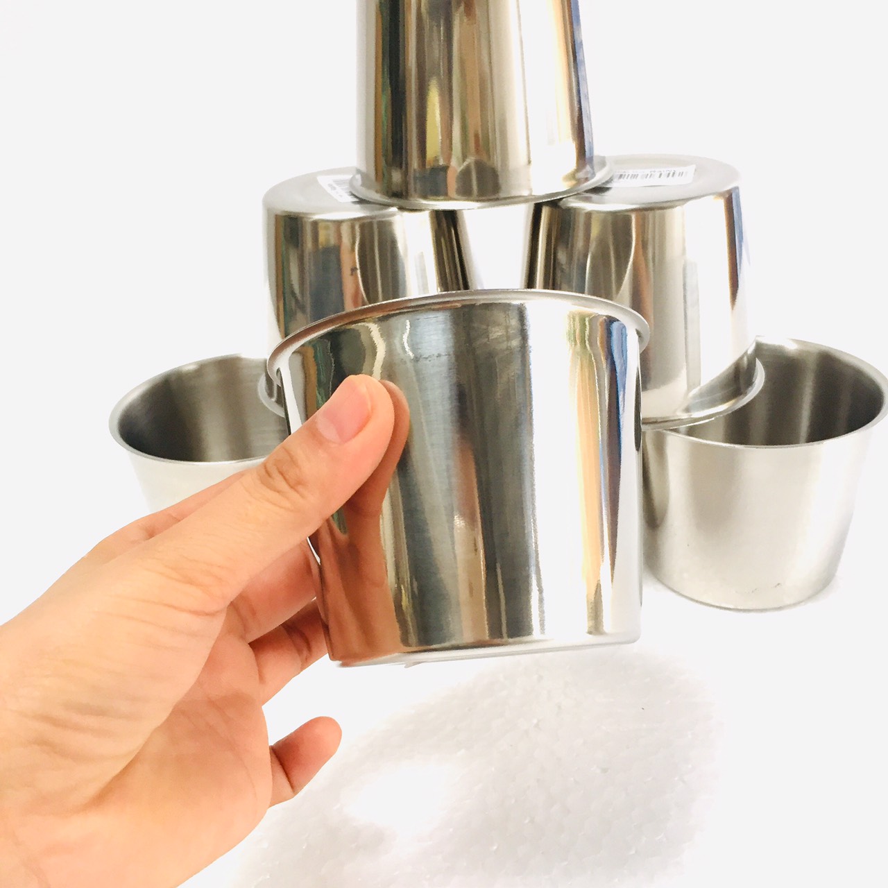 Bộ 10 ly làm đá inox Rainy từ 7cm đến 10cm