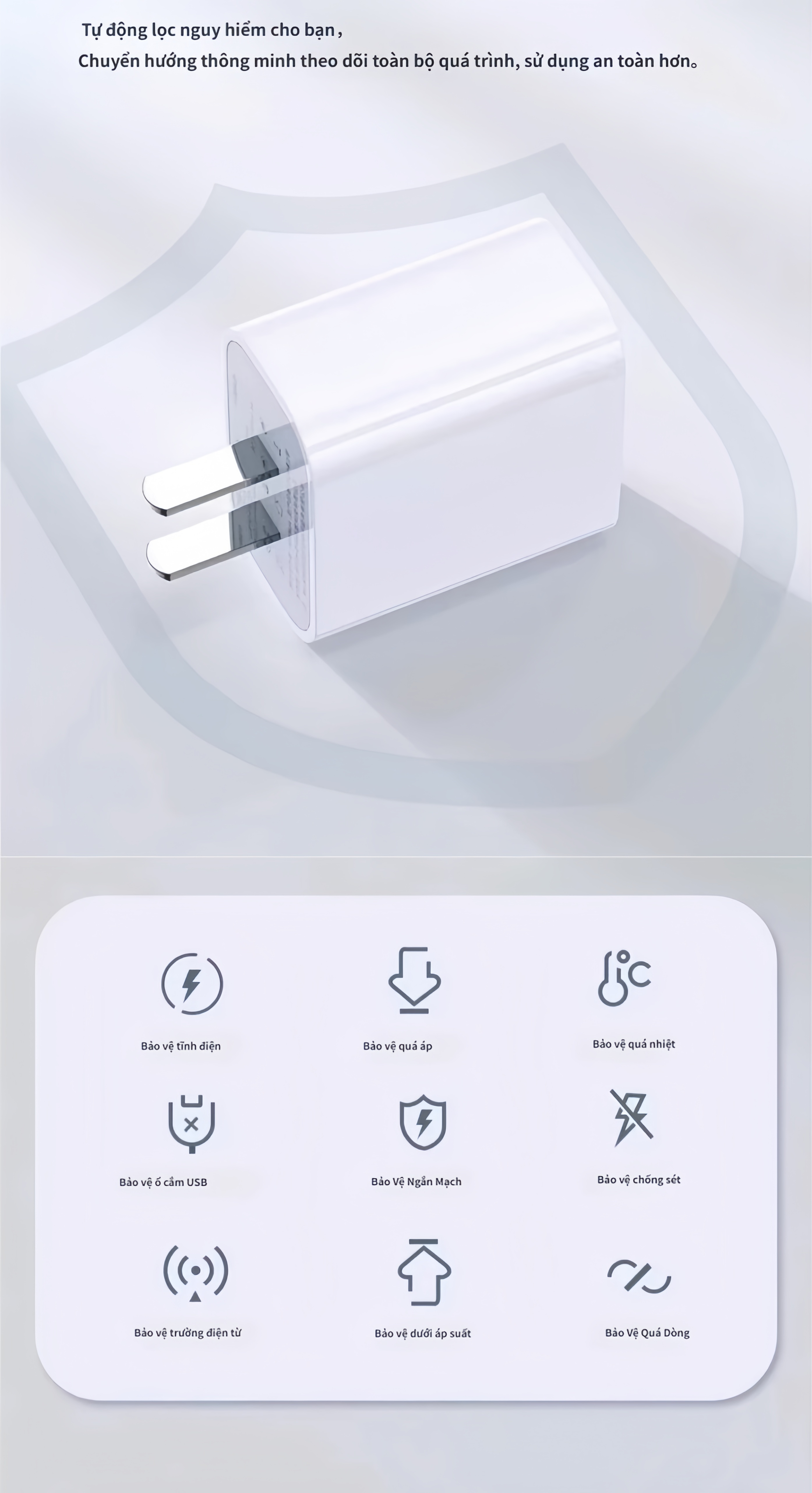 Bộ dây và củ sạc nhanh 35w type C dùng cho IP 17, 16, 15, Galaxy Note10 Plus, S20 Ultra và các dòng điện thoại dùng chung cổng Type C - Hàng nhập khẩu