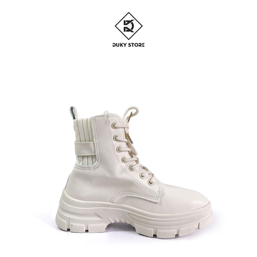 Boot ulzzang khuy viền dây chun đế cao xinh xắn hàng có sẵn - Duky Store