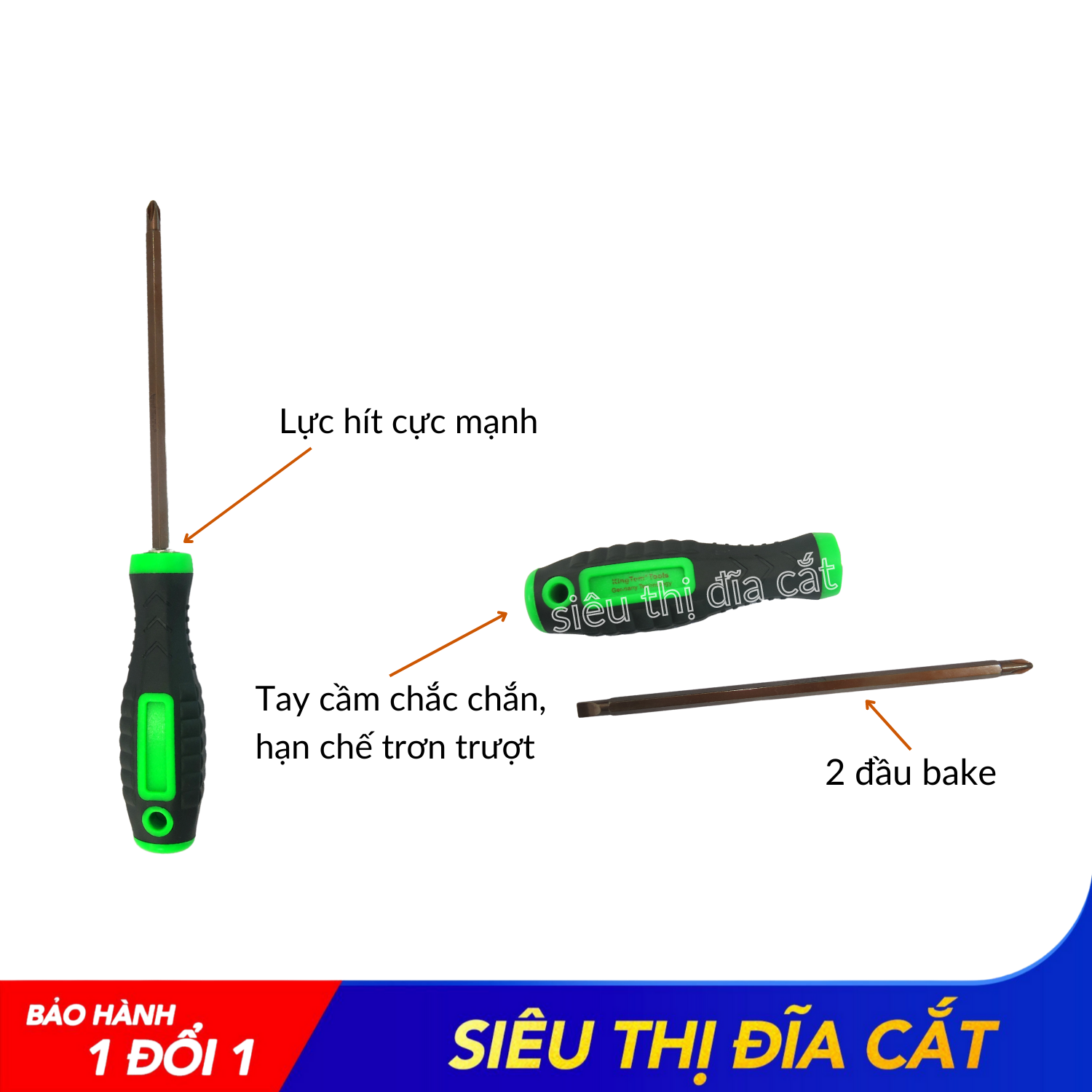 Vít 2 Đầu Siêu Cao Cấp KingTom LN503-6x150 (Hộp 12 Cây) - Lực Huých Cực Mạnh