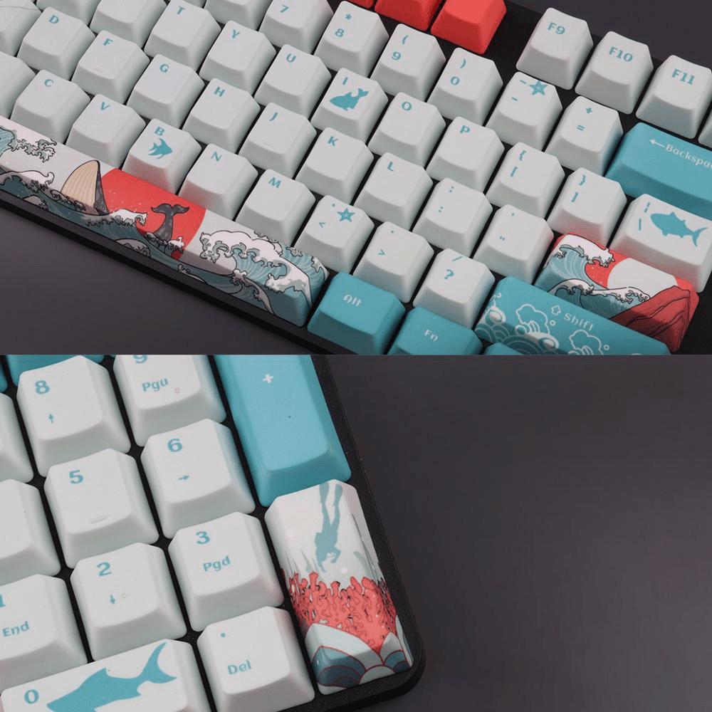 Keycap cho bàn phím Coral Sea OEM Profile Thick PBT 108 Phím | Gearbros