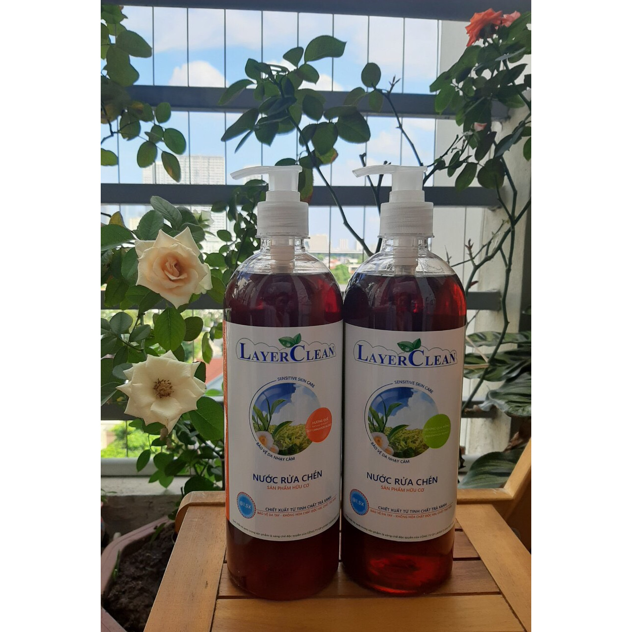 COMBO 2 CHAI NƯỚC RỬA BÁT LAYER CLEAN : HƯƠNG QUẢ HỒNG 800ML + HƯƠNG QUẾ 800ML