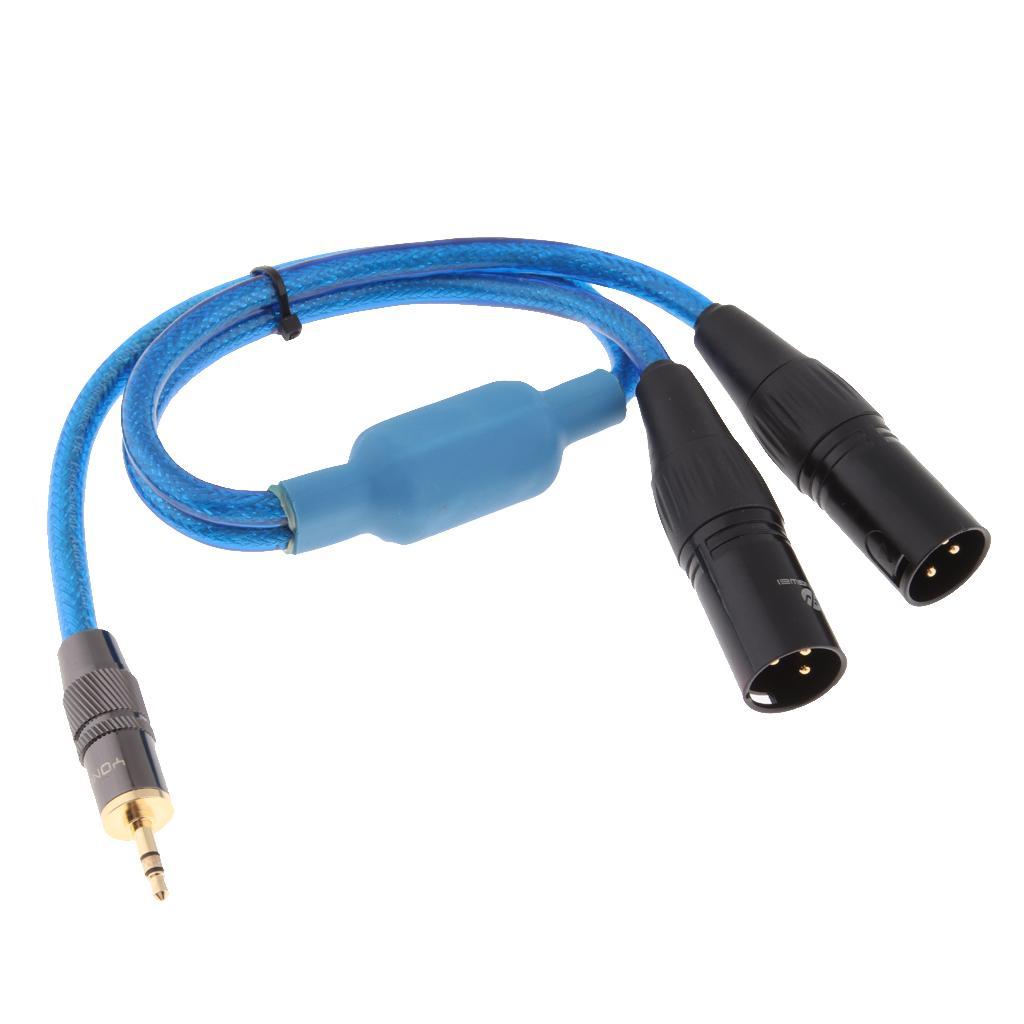 2Pieces 1/8 Inch to Dual XLR Stereo Splitter Cable - Male