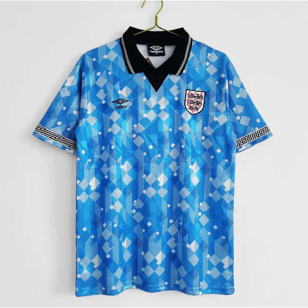 Áo Bóng Đá Retro Tuyển Anh 1990 - Sân Khách bản cao cấp vải Cotton Polyester