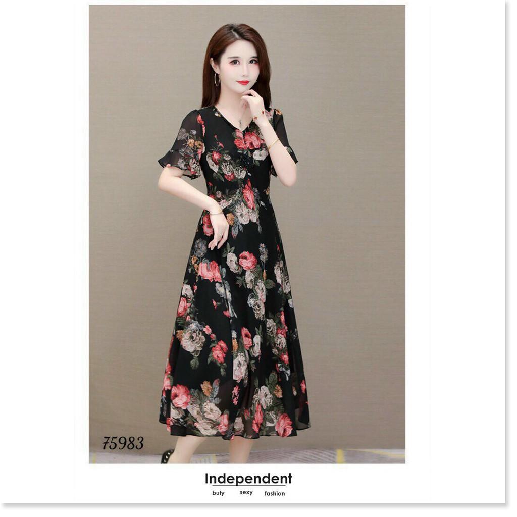 ĐÀM XÒE HOA LỤA DỰ TIỆC DÀNH CHO CÁC NÀNG TÔN DÁNG THỜI TRANG MỚI NHẤT HIỆN NAY