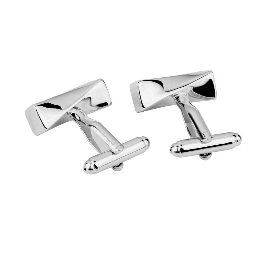 1 Pair Fashion Mens Groom Shirt Twist Cuff Links Wedding Jewelry Silver Gift