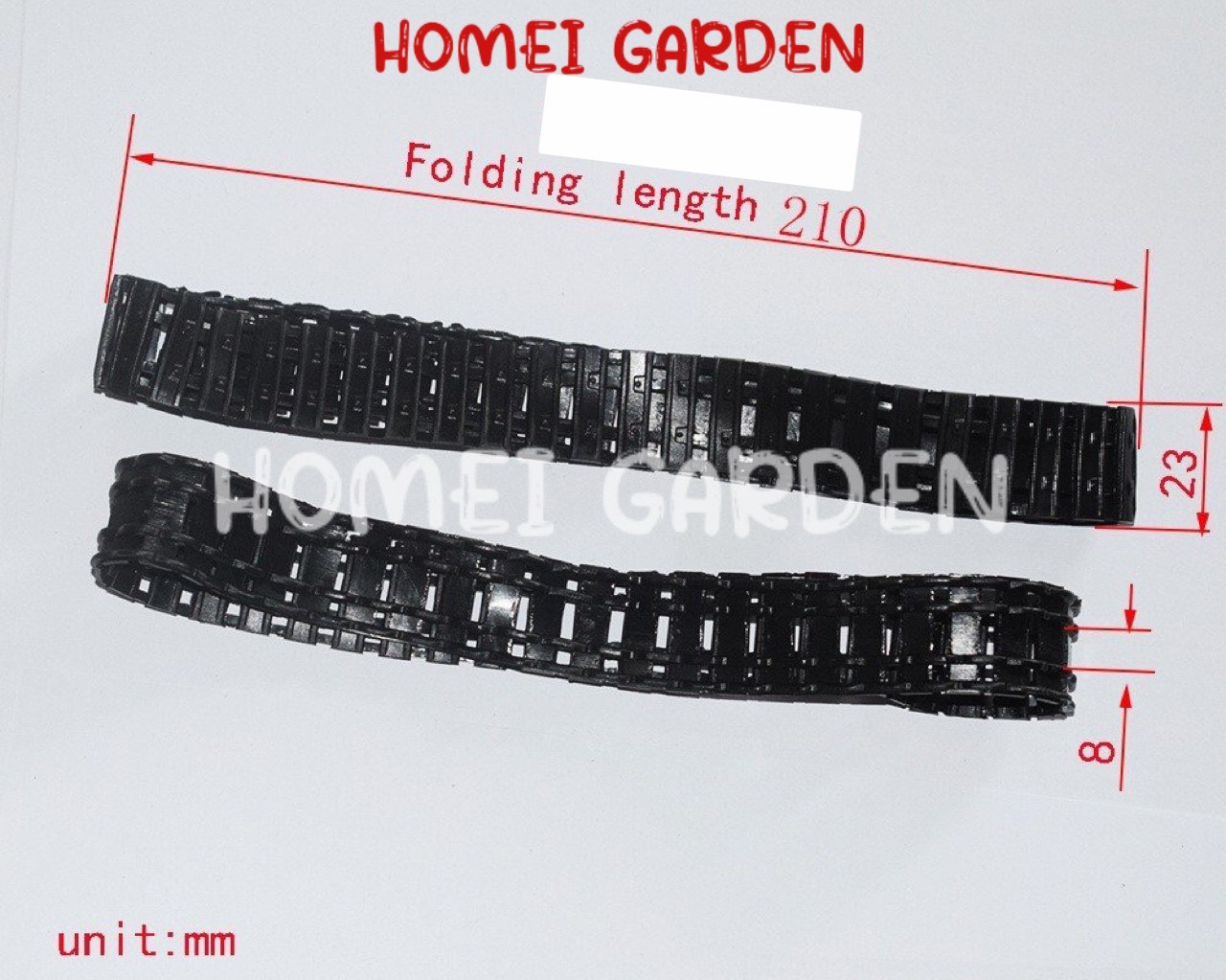 Bánh xích nhựa dài 210mm rộng 23mm bằng nhựa DIY rất bền - HM0168