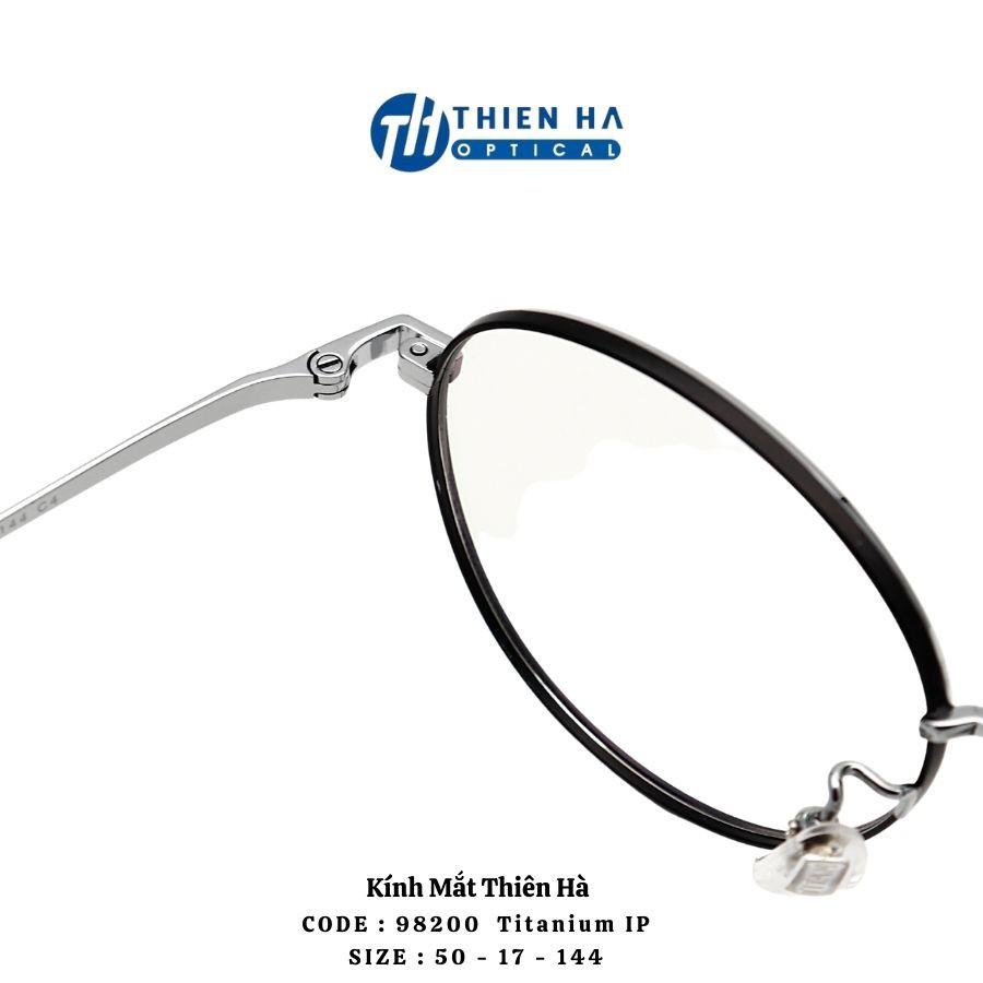 Gọng kính tròn titan nam nữ THIÊN HÀ OPTICAL chất liệu ip titannium nhẹ bền trẻ trung size trung nhiều màu PT98200