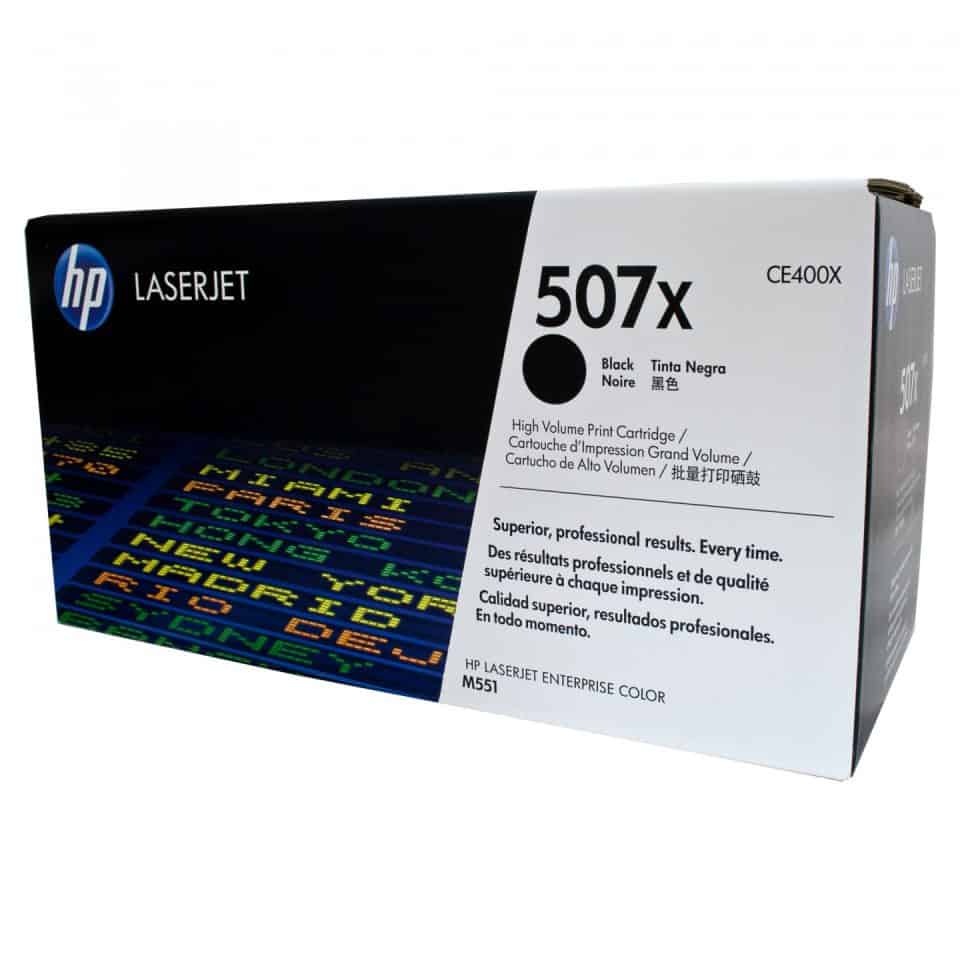 Mực in HP 507X High Yield Black Original LaserJet Toner Cartridge (CE400X) - Hàng Chính Hãng