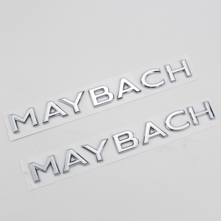 Decal tem chữ Maybach dán đuôi xe ô tô, xe hơi cao cấp G80709, chất liệu nhựa ABS, form chữ giành cho các dòng mới nhất