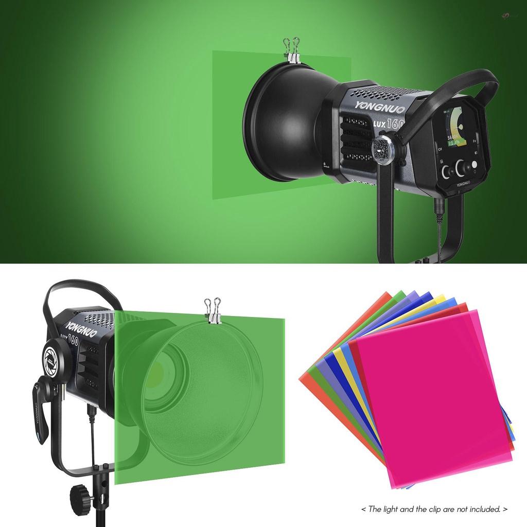 ANDOER Set 8 Tấm Lọc Bằng Nhựa PET Trong Suốt Cho Đèn LED Studio 50 * 40cm/ 20 * 16in