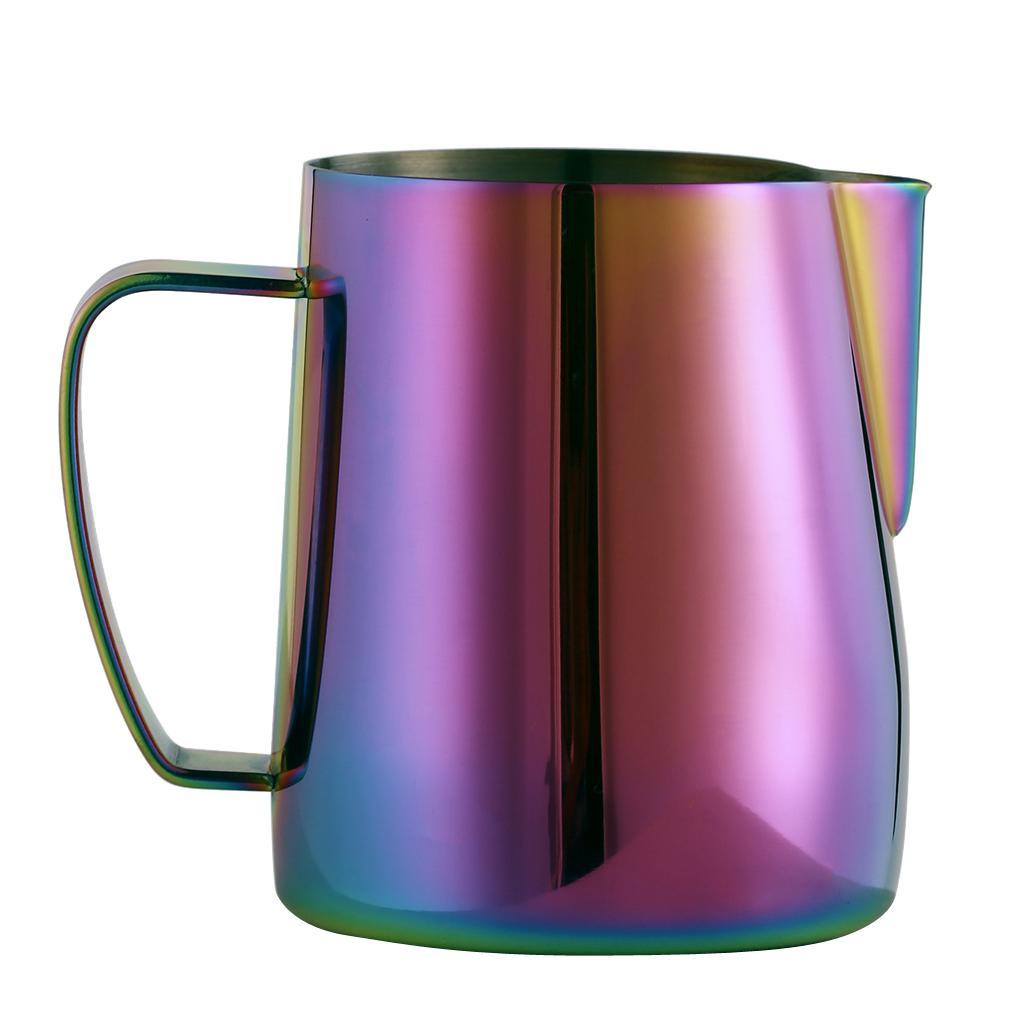 2pcs/set Stainless Steel Milk Frothing Jug Frother Coffee Latte Pitcher Mug