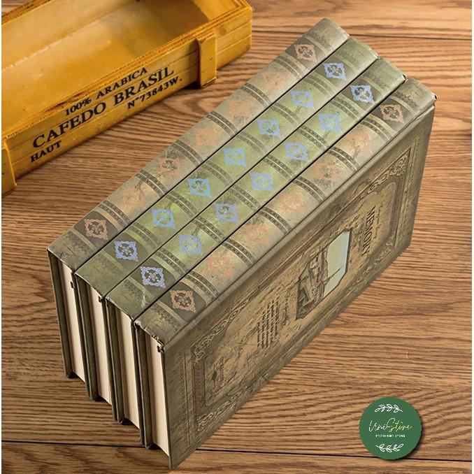 Sổ tay ghi chép kẻ ngang vintage - sổ nhật kí kẻ ngang bìa cứng phong cách cổ điển memory