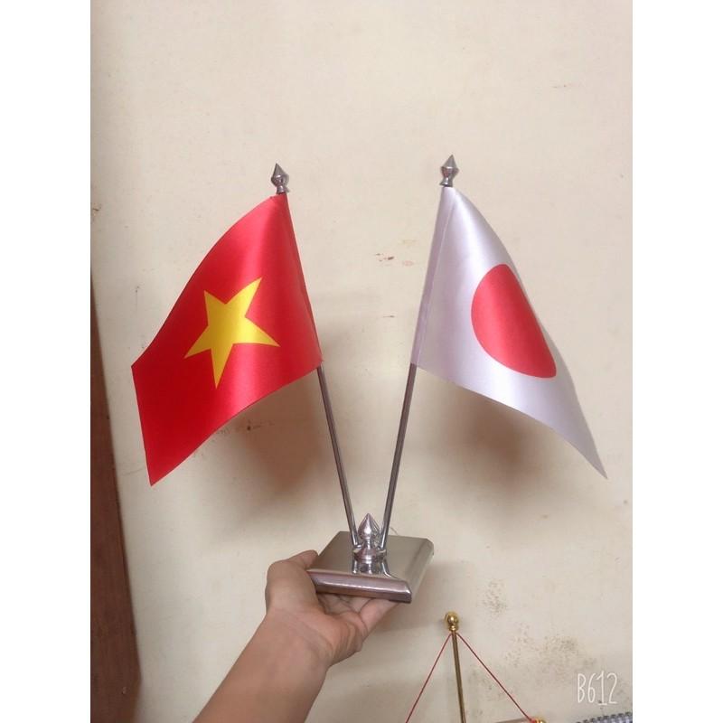 Cờ để bàn đế vuông Việt Nam - Nhật Bản