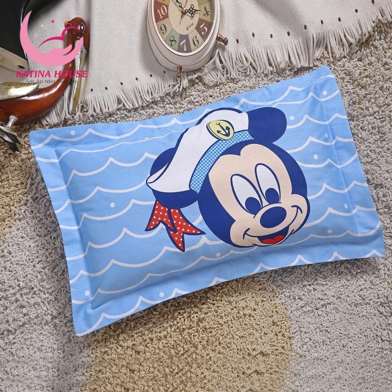 Gối cho bé 2-10 tuổi, cotton hàn 3D hoạt tiết sinh động, gối mềm mát giúp bé ngủ ngon