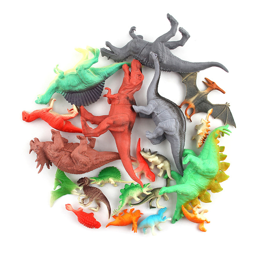 Bộ sưu tập 20 mô hình khủng long Dinosaur World Jurassic Park tiền sử (6-17 cm) gồm 8 đồ chơi khủng long to + 12 mô hình khủng long nhỏ cho trẻ - N4A 617