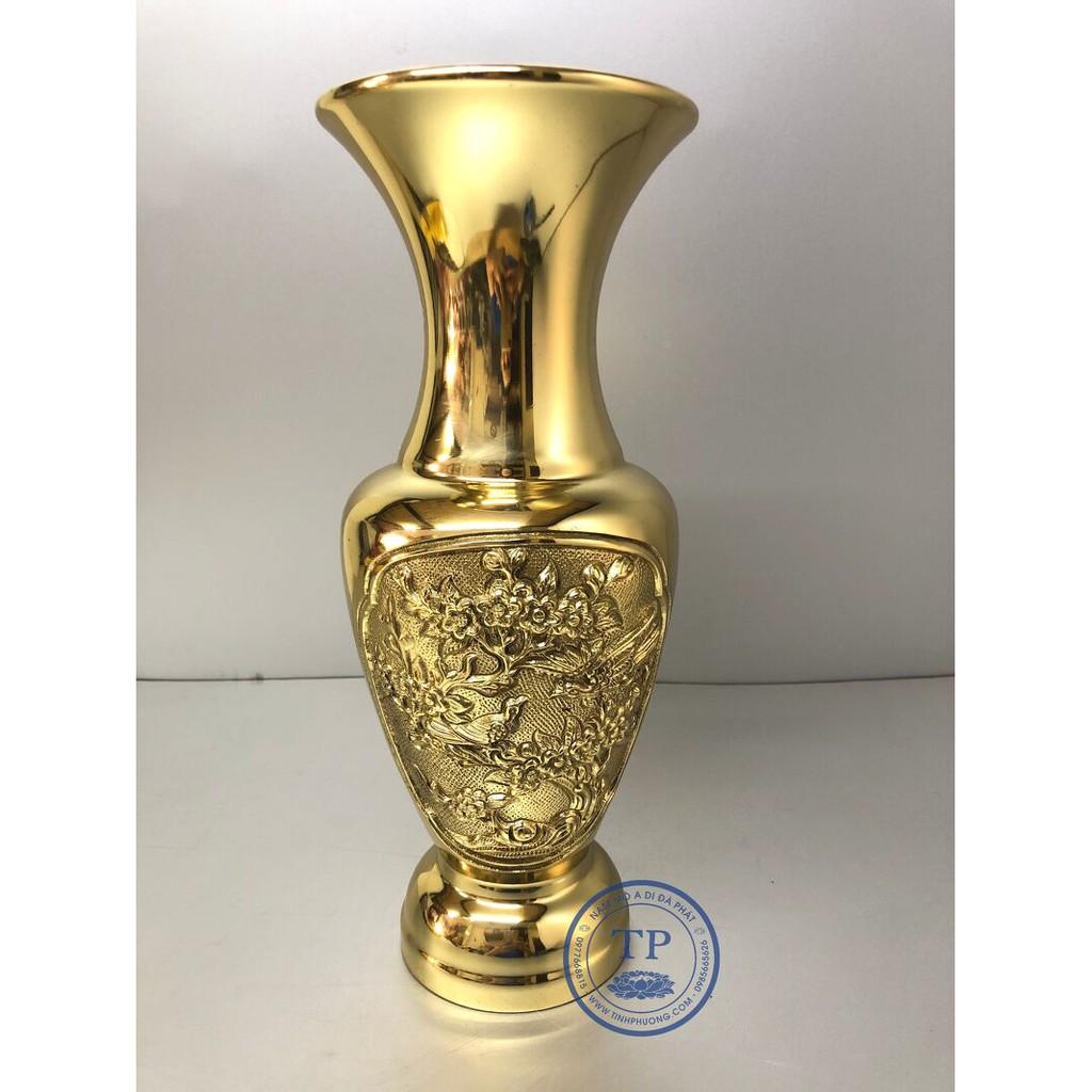LỌ HOA THỜ BẰNG ĐỒNG VÀNG NGUYÊN CHẤT MẪU TM121455
