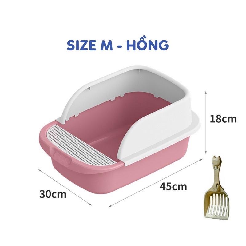 Khay vệ sinh cao cấp cho mèo cỡ lớn to vừa size M L chậu thành cao lapeta