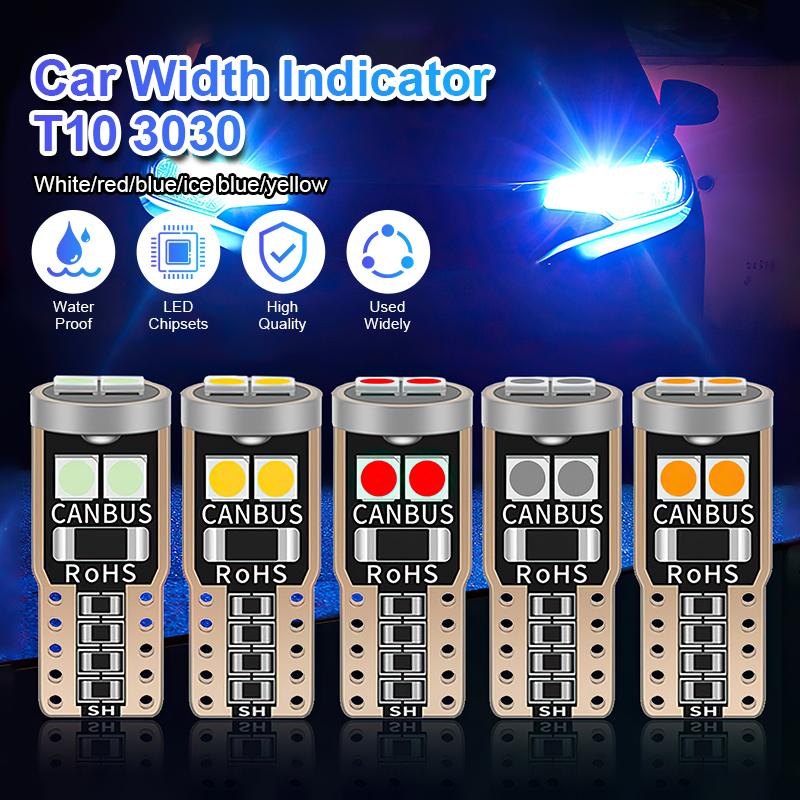 Đèn LED T10 W5W 6SMD 3030 chuyên dụng cho ô tô Đèn xe ô tô T10 LED hiển thị ánh sáng rộng