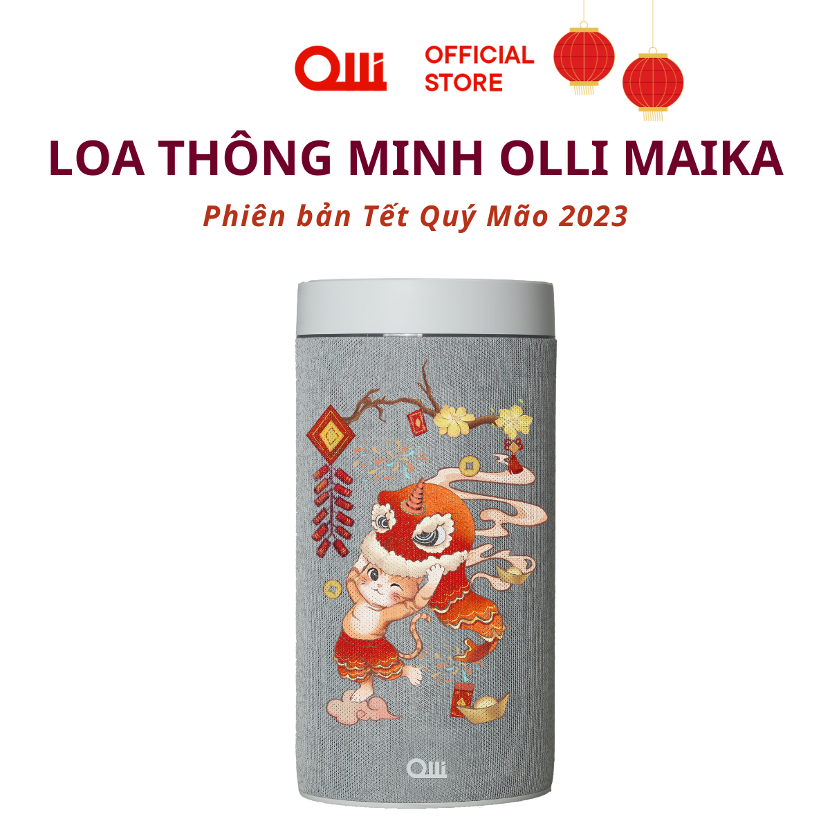 Loa thông minh OLLI Maika | Phiên bản đặc biệt Tết Quý Mão 2023 - MK100B | Hàng chính hãng